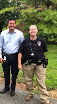 two police officers standing next to each other